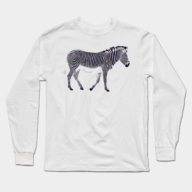 Zebra Stripes Long Sleeve T-Shirt by Kristal Stittle